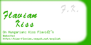 flavian kiss business card